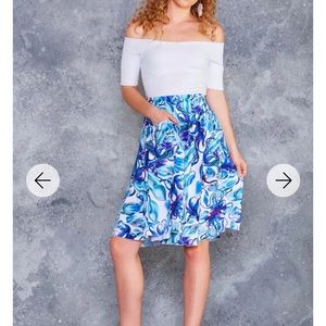 Blackmilk It’s a Trap Yolk Midi Skirt EUC 💜💙🌷